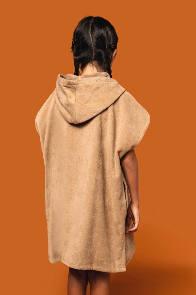 Poncho éponge à capuche enfant
