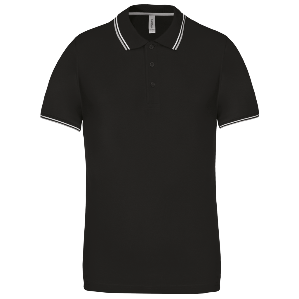 Polo maille piquée manches courtes homme