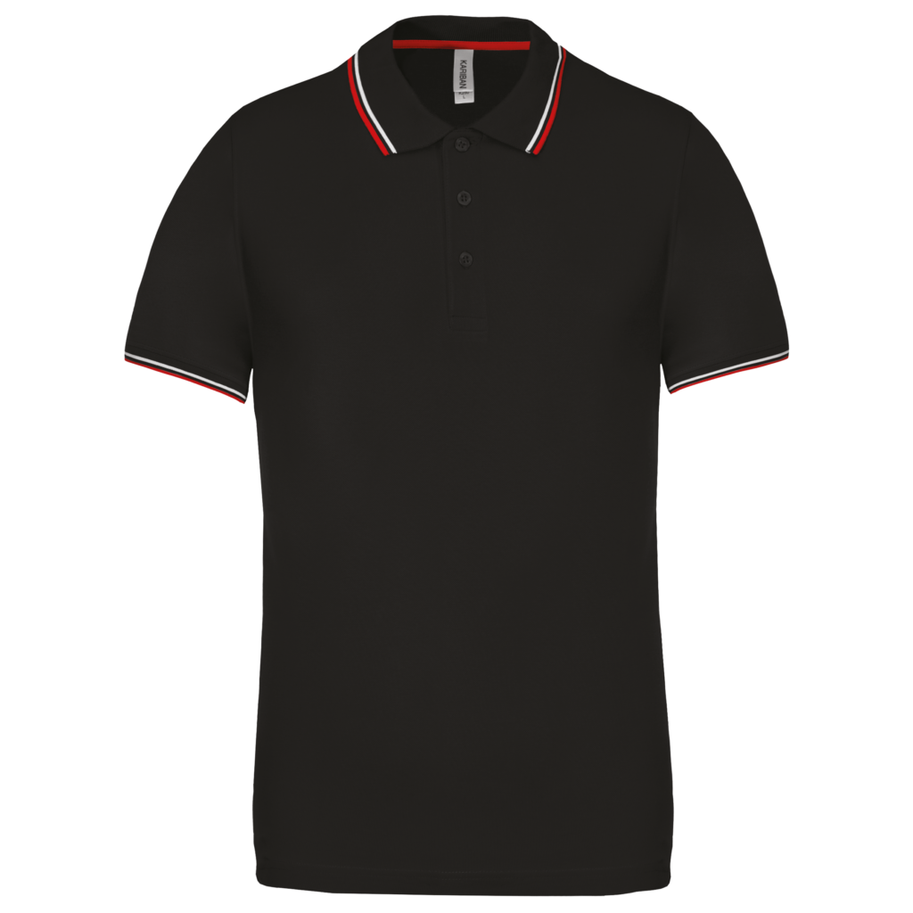 Polo maille piquée manches courtes homme