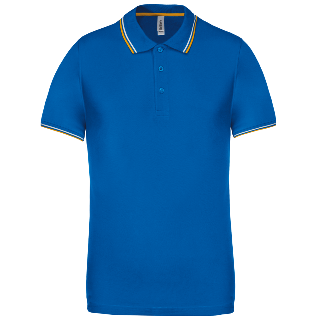 Polo maille piquée manches courtes homme