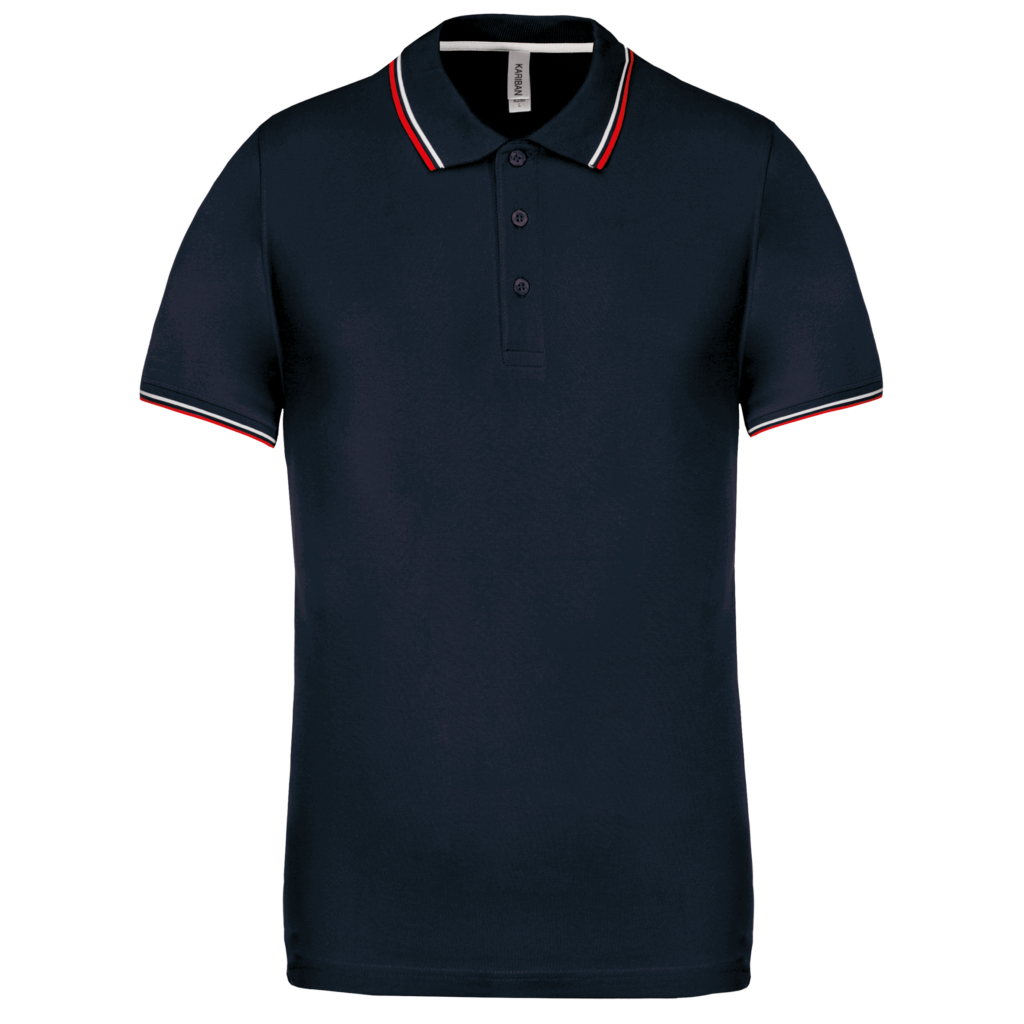 Polo maille piquée manches courtes homme