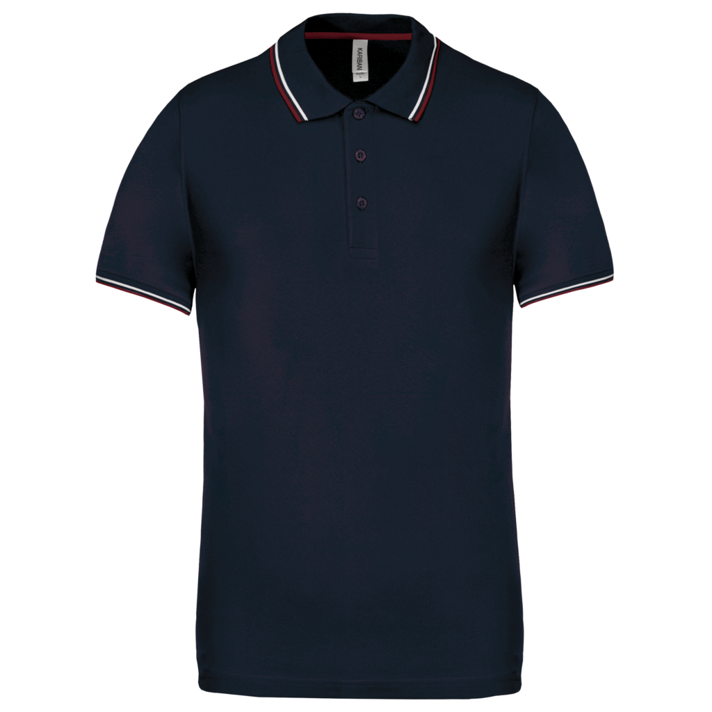 Polo maille piquée manches courtes homme