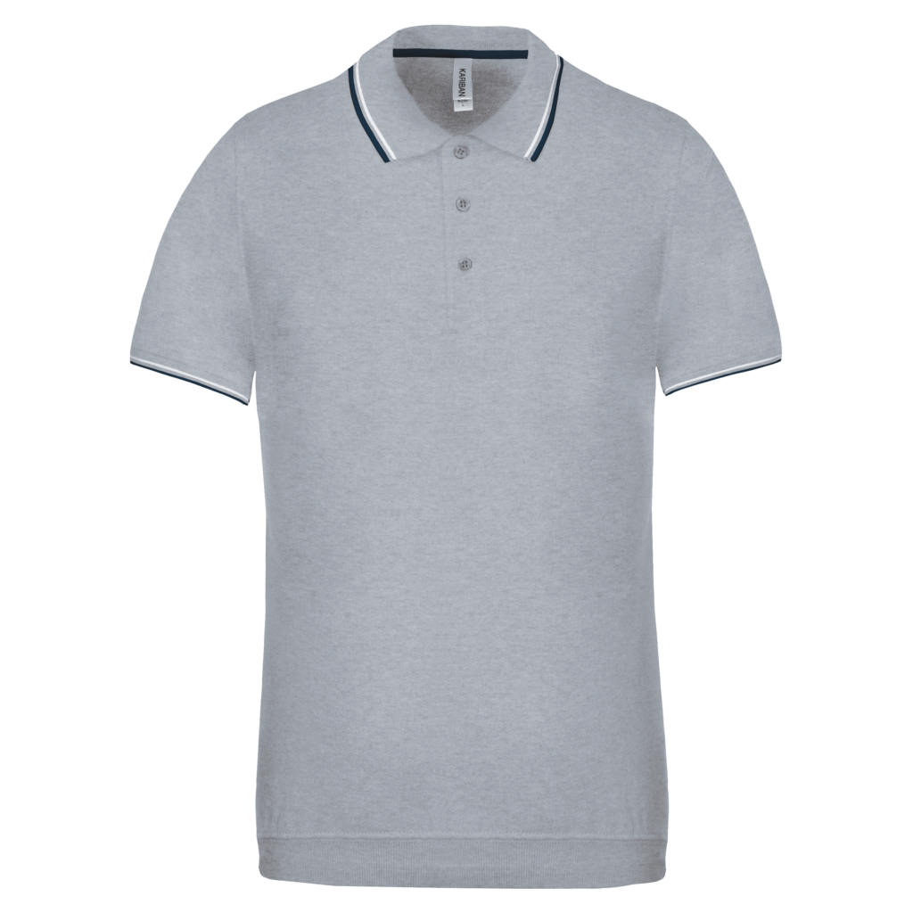 Polo maille piquée manches courtes homme