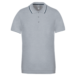 Polo maille piquée manches courtes homme