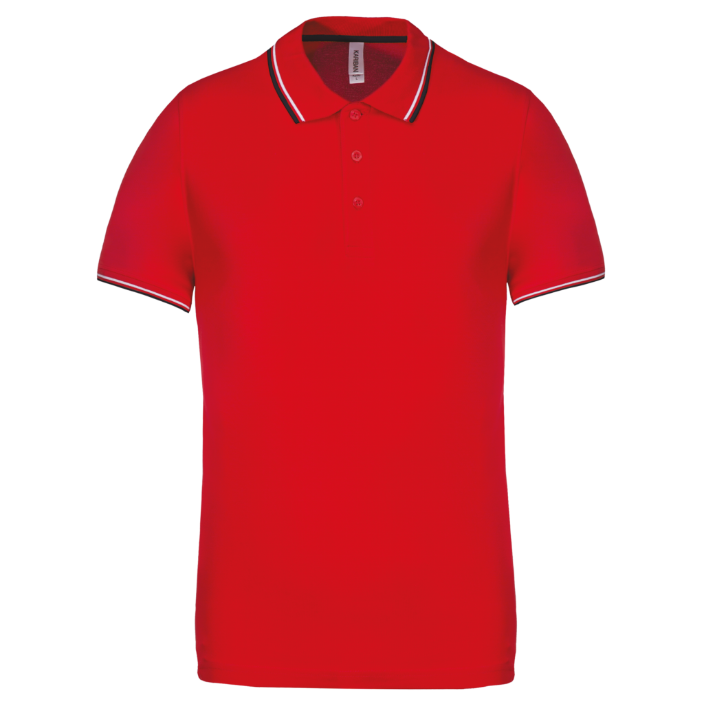 Polo maille piquée manches courtes homme