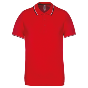 Polo maille piquée manches courtes homme