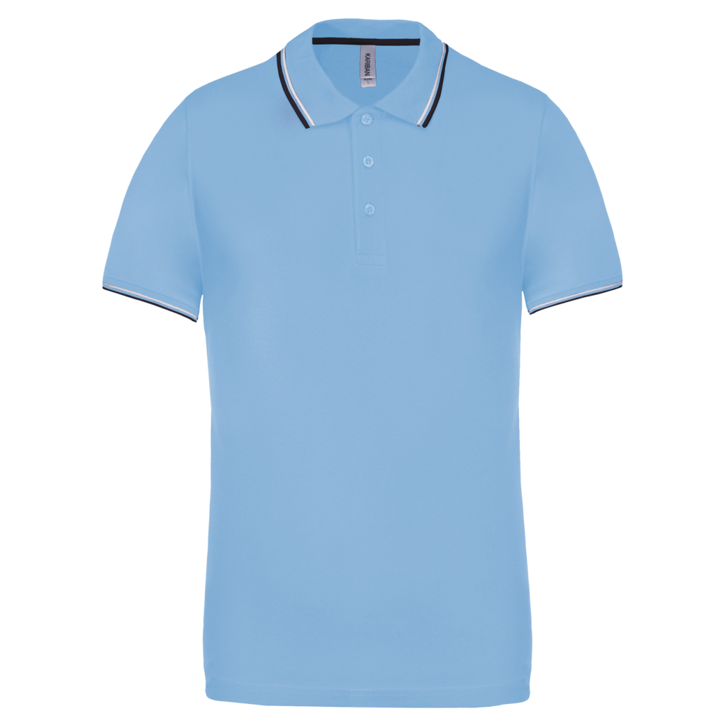 Polo maille piquée manches courtes homme
