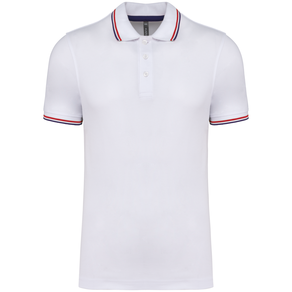 Polo maille piquée manches courtes homme