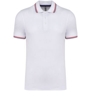 Polo maille piquée manches courtes homme