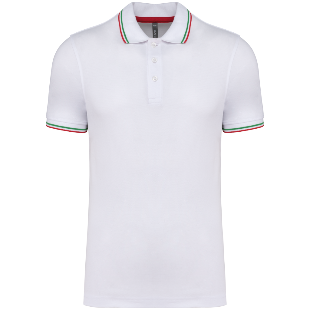 Polo maille piquée manches courtes homme