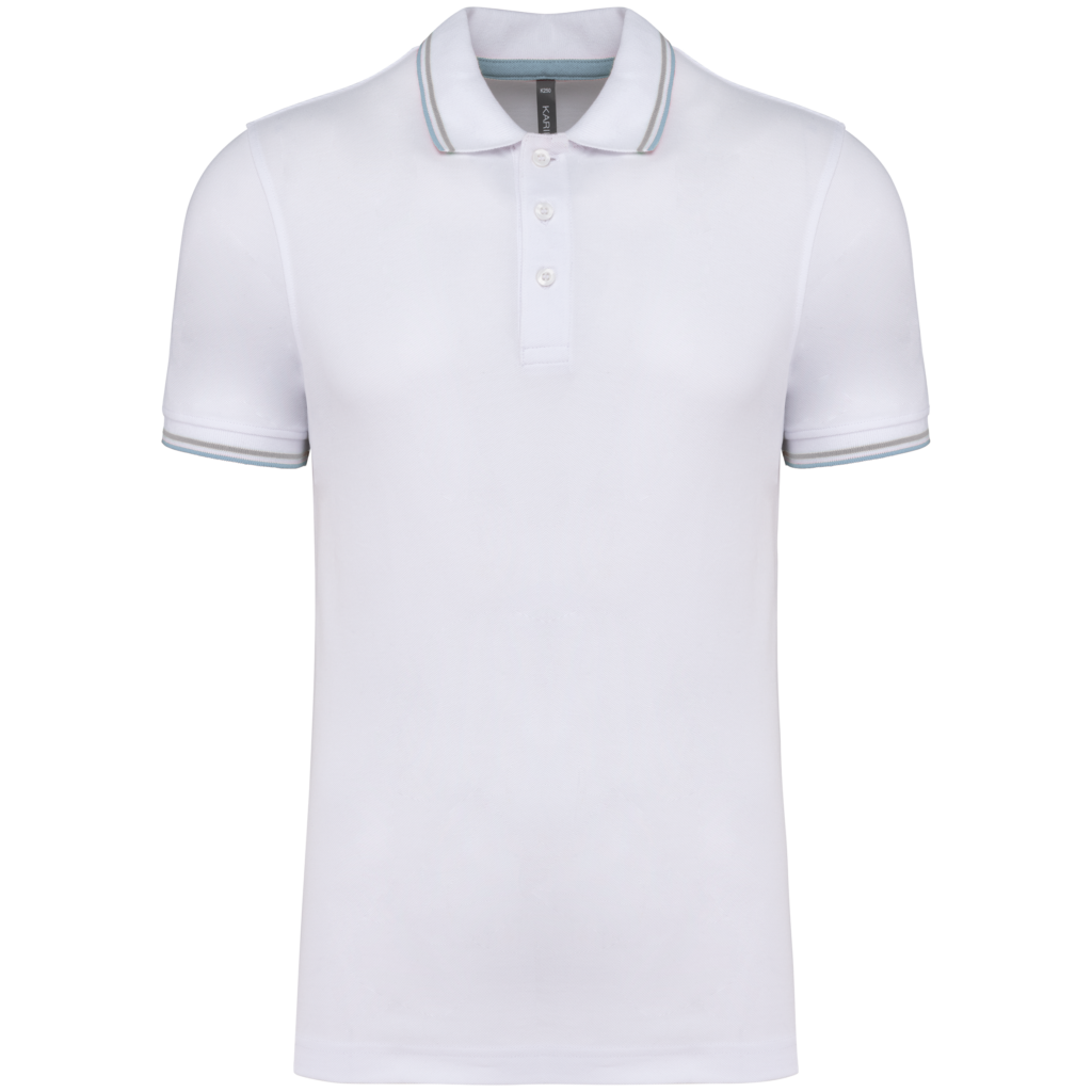 Polo maille piquée manches courtes homme