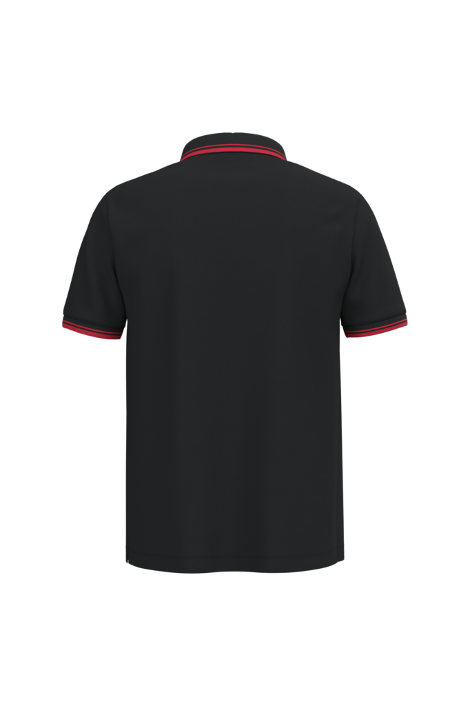 Polo homme manches courtes à liserés contrastés