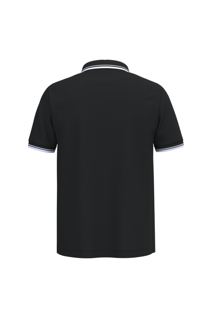 Polo homme manches courtes à liserés contrastés