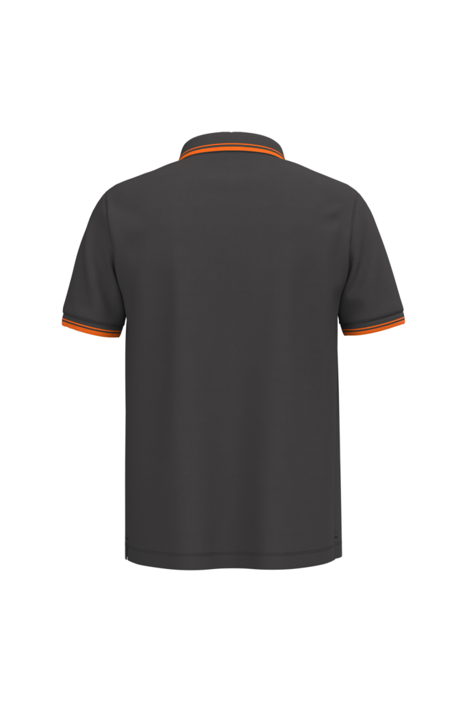 Polo homme manches courtes à liserés contrastés