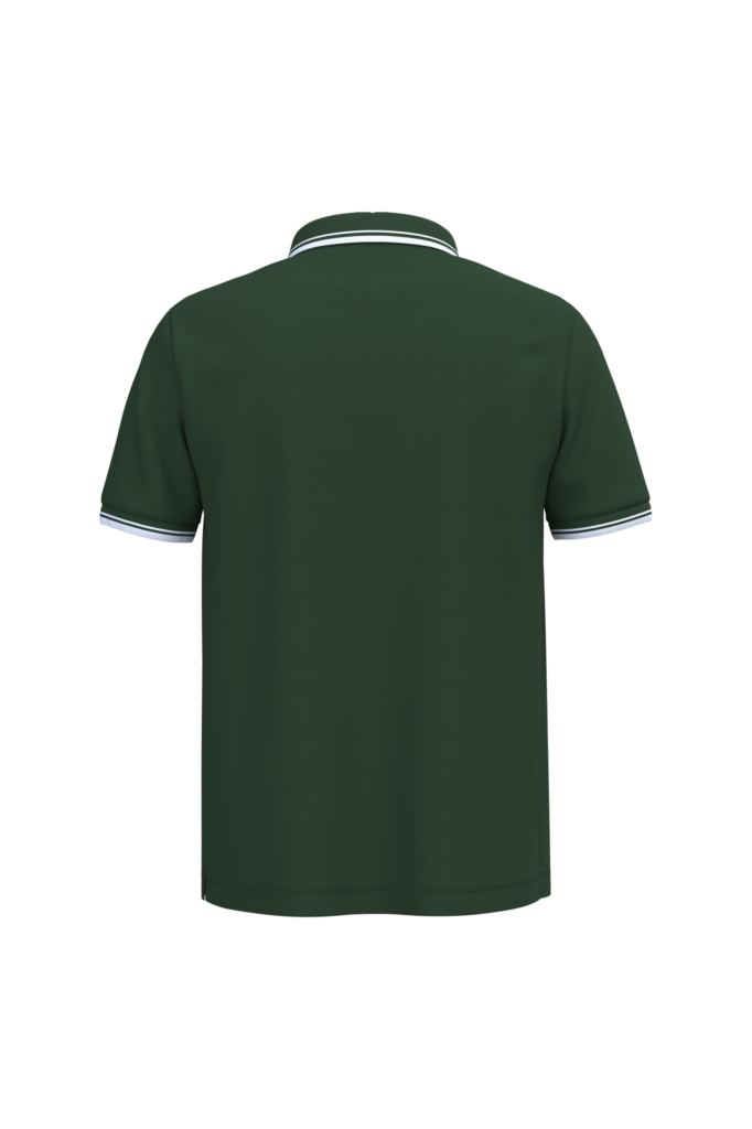 Polo homme manches courtes à liserés contrastés