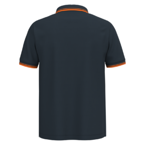 Polo homme manches courtes à liserés contrastés