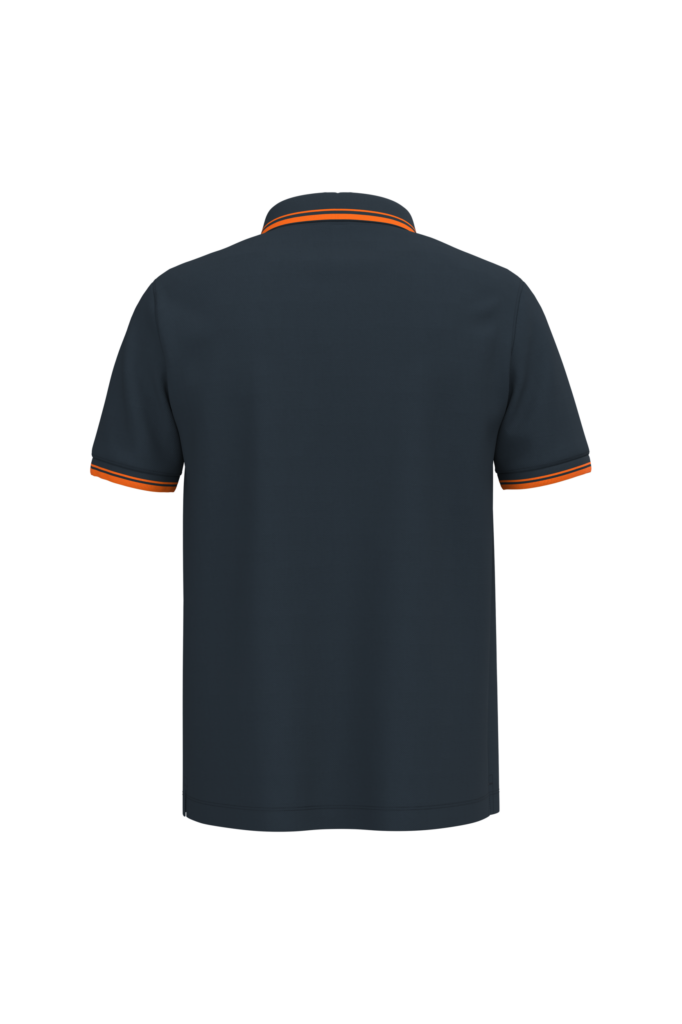 Polo homme manches courtes à liserés contrastés