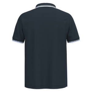 Polo homme manches courtes à liserés contrastés