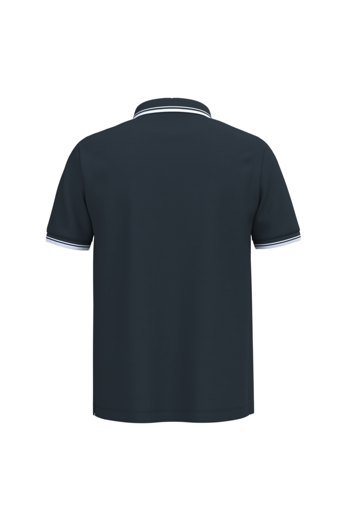 Polo homme manches courtes à liserés contrastés