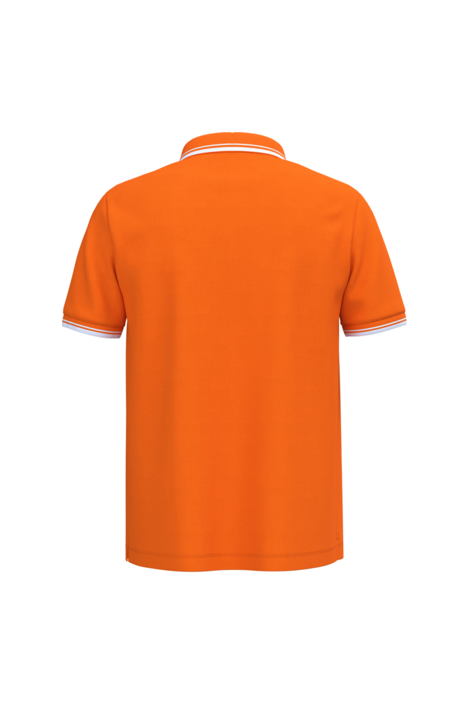 Polo homme manches courtes à liserés contrastés