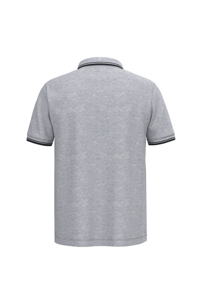Polo homme manches courtes à liserés contrastés