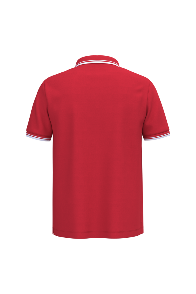 Polo homme manches courtes à liserés contrastés