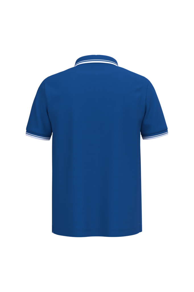 Polo homme manches courtes à liserés contrastés