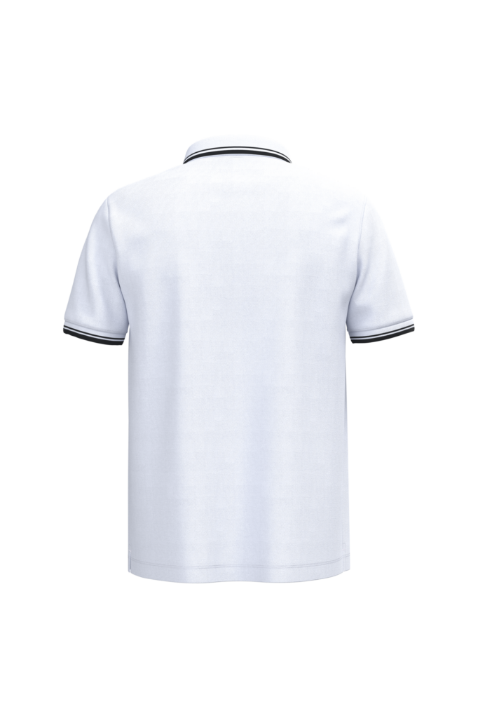Polo homme manches courtes à liserés contrastés