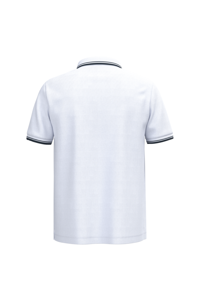 Polo homme manches courtes à liserés contrastés