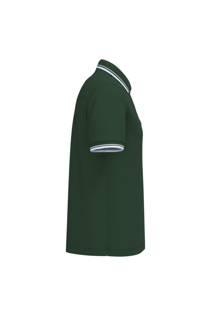 Polo homme manches courtes à liserés contrastés