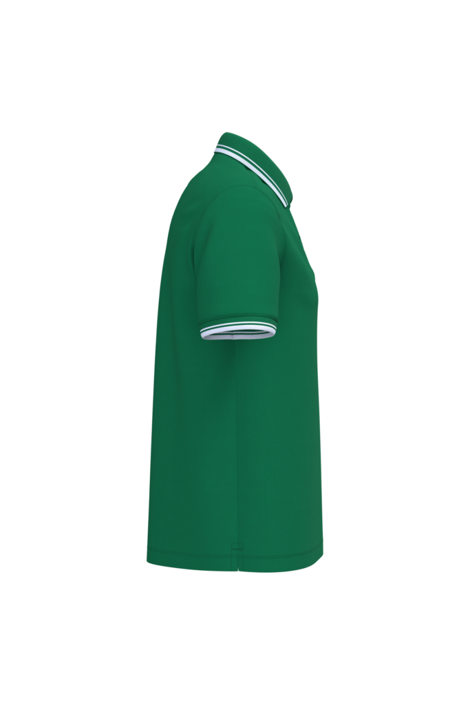 Polo homme manches courtes à liserés contrastés