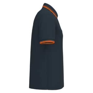 Polo homme manches courtes à liserés contrastés