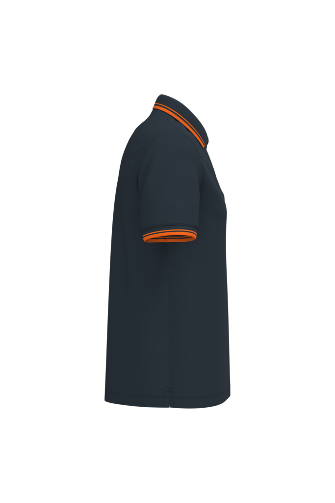 Polo homme manches courtes à liserés contrastés
