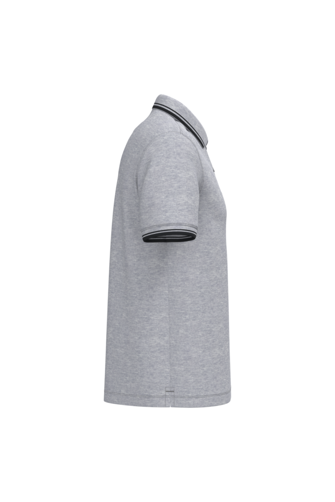 Polo homme manches courtes à liserés contrastés