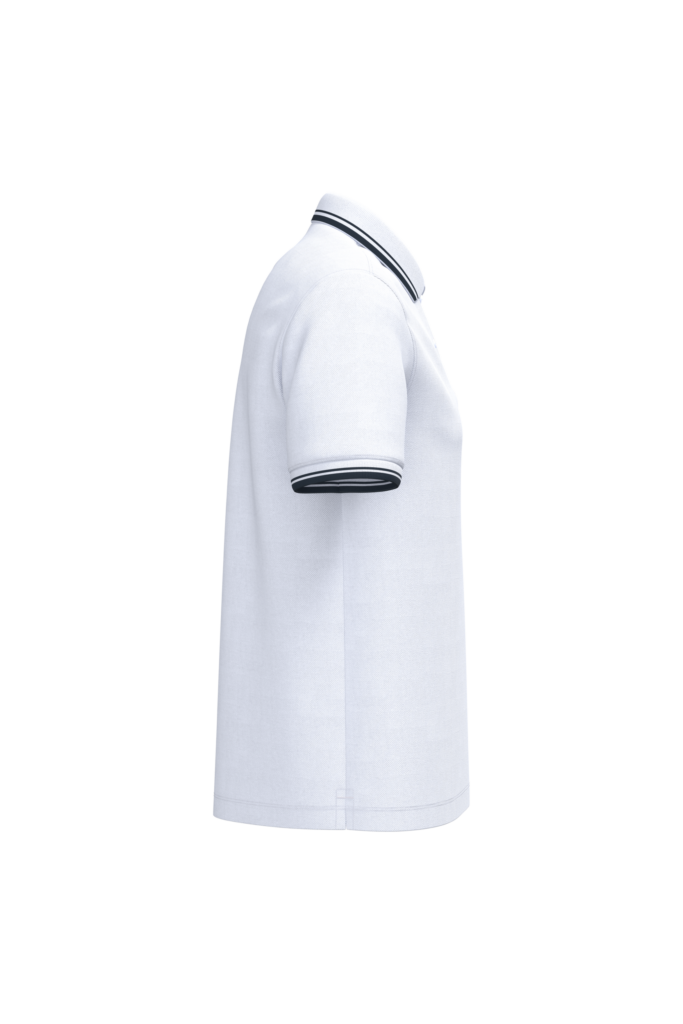 Polo homme manches courtes à liserés contrastés
