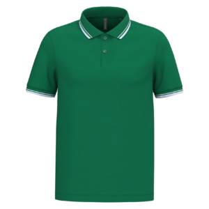 Polo homme manches courtes à liserés contrastés