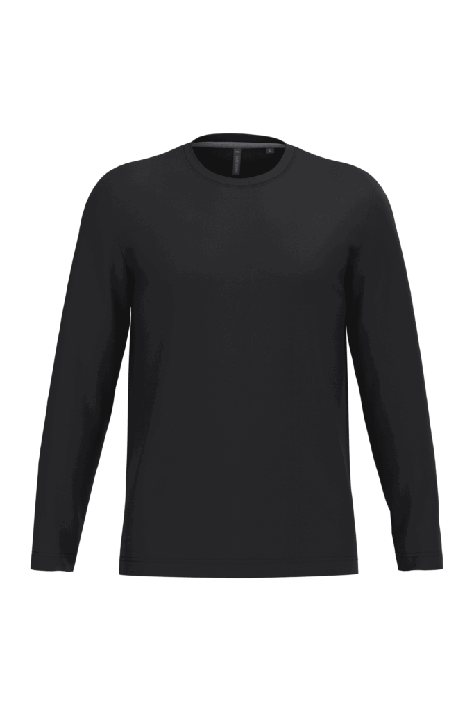 T-shirt col rond manches longues homme