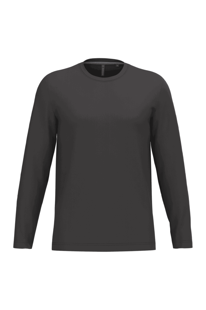 T-shirt col rond manches longues homme