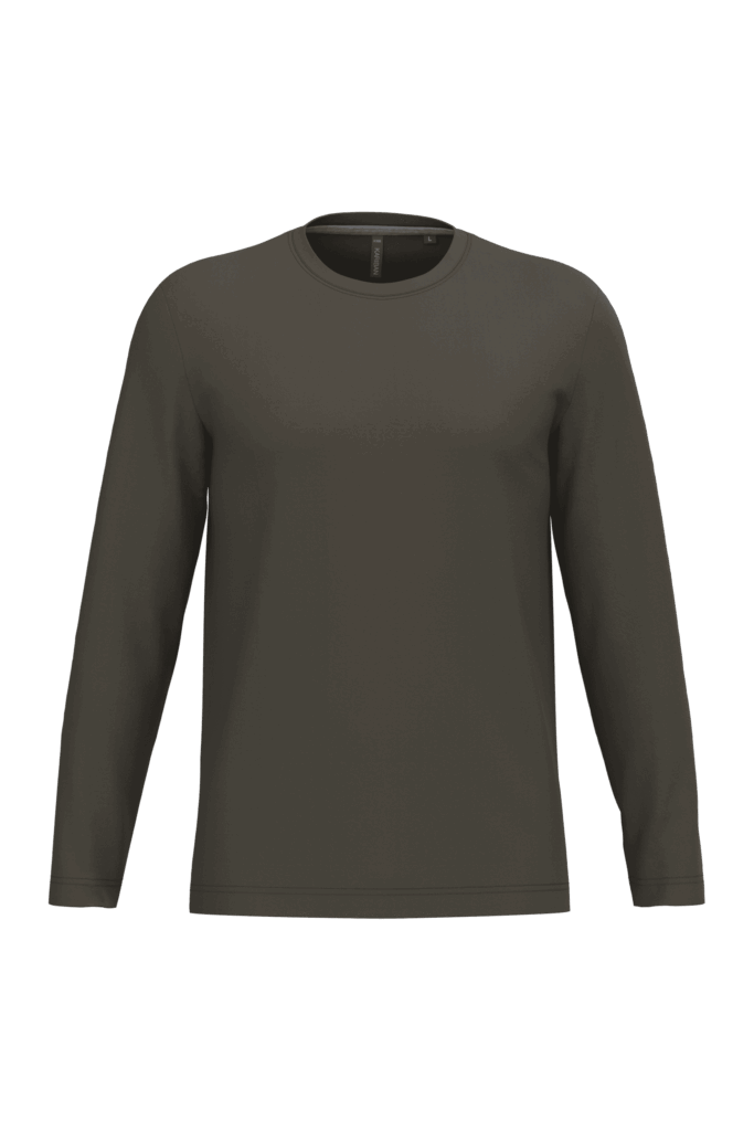 T-shirt col rond manches longues homme