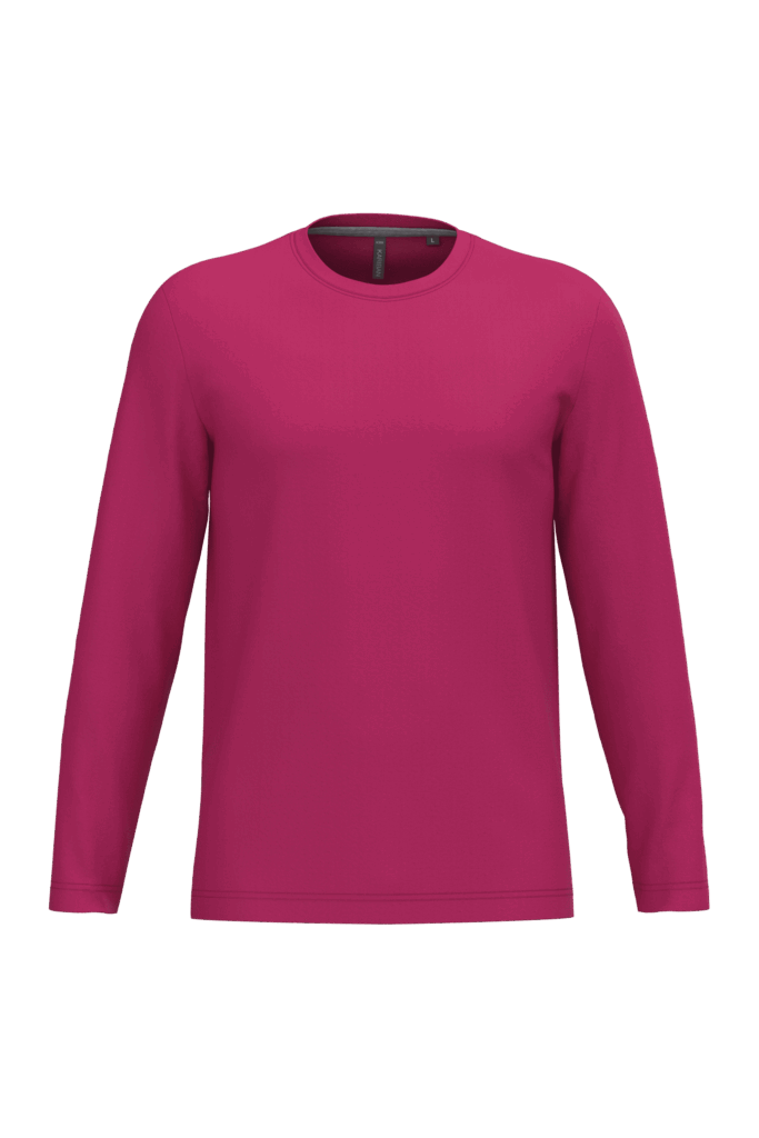 T-shirt col rond manches longues homme
