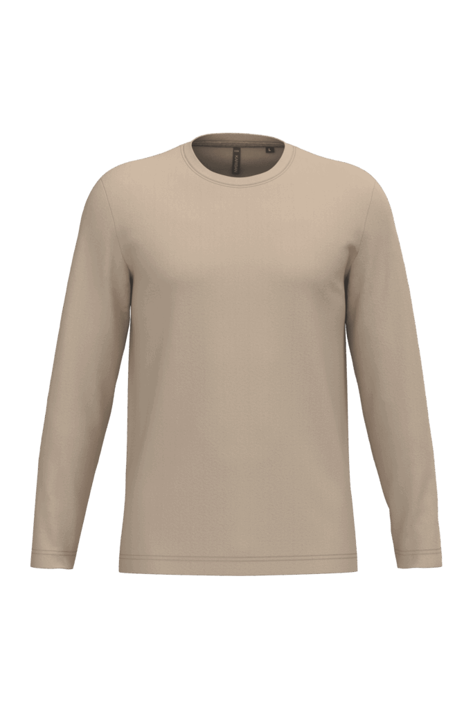 T-shirt col rond manches longues homme
