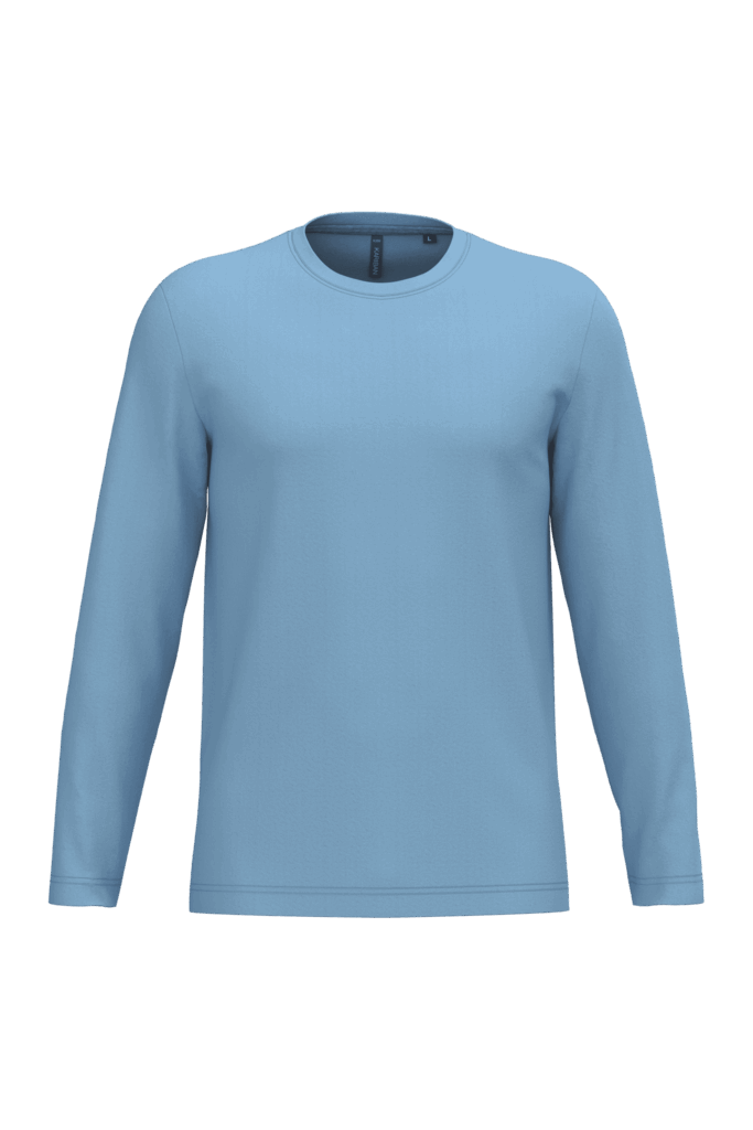 T-shirt col rond manches longues homme