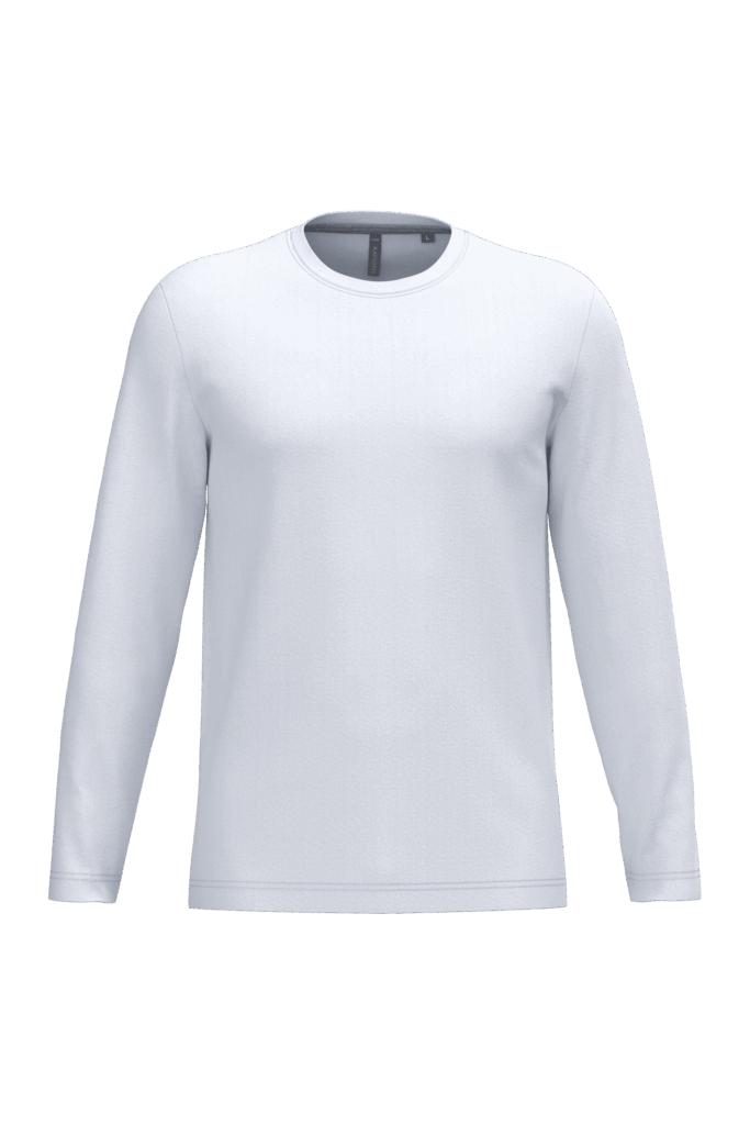 T-shirt col rond manches longues homme