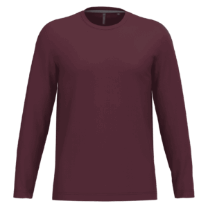 T-shirt col rond manches longues homme