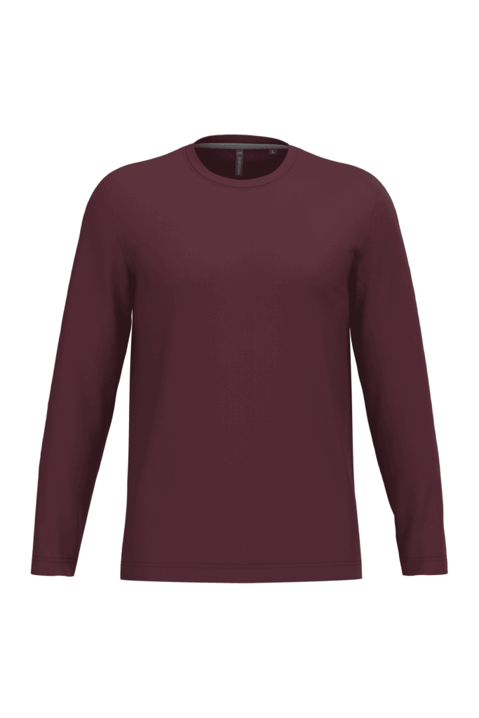 T-shirt col rond manches longues homme