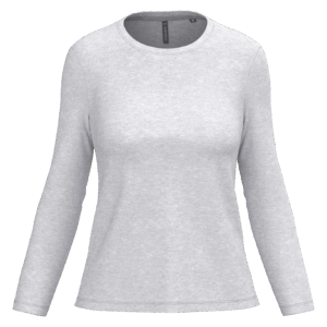 T-shirt col rond manches longues femme
