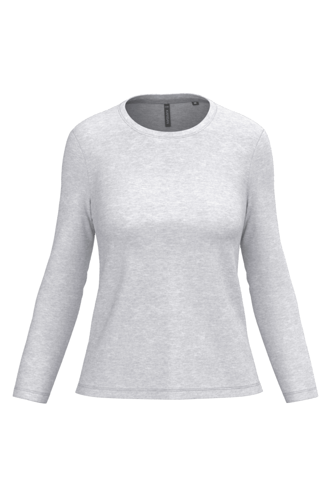 T-shirt col rond manches longues femme