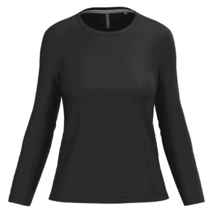 T-shirt col rond manches longues femme