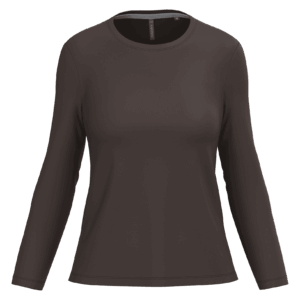 T-shirt col rond manches longues femme