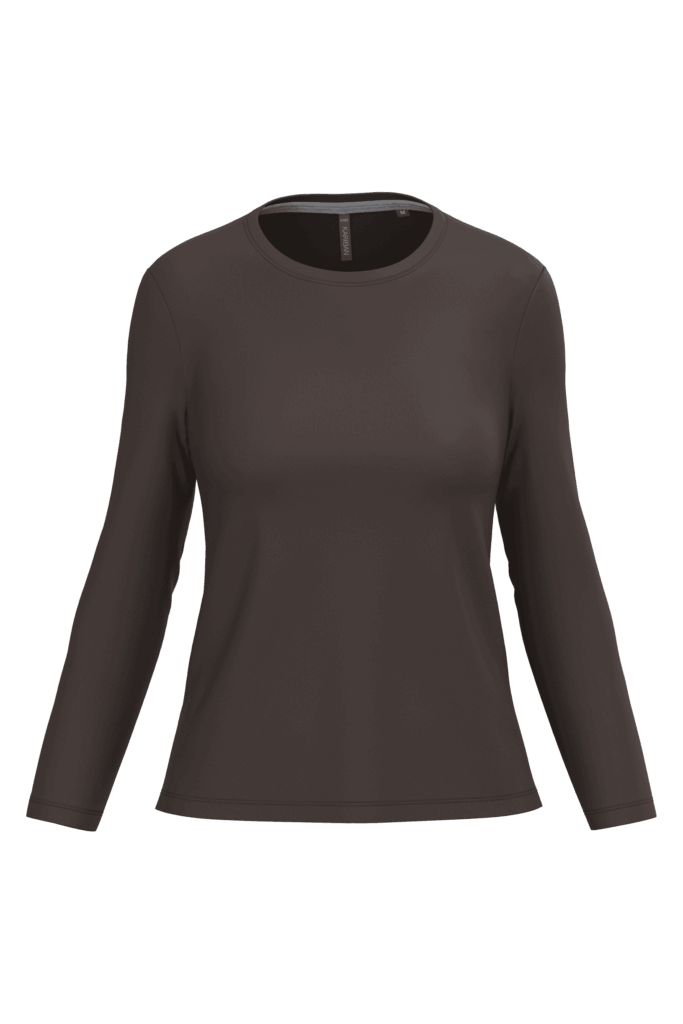 T-shirt col rond manches longues femme